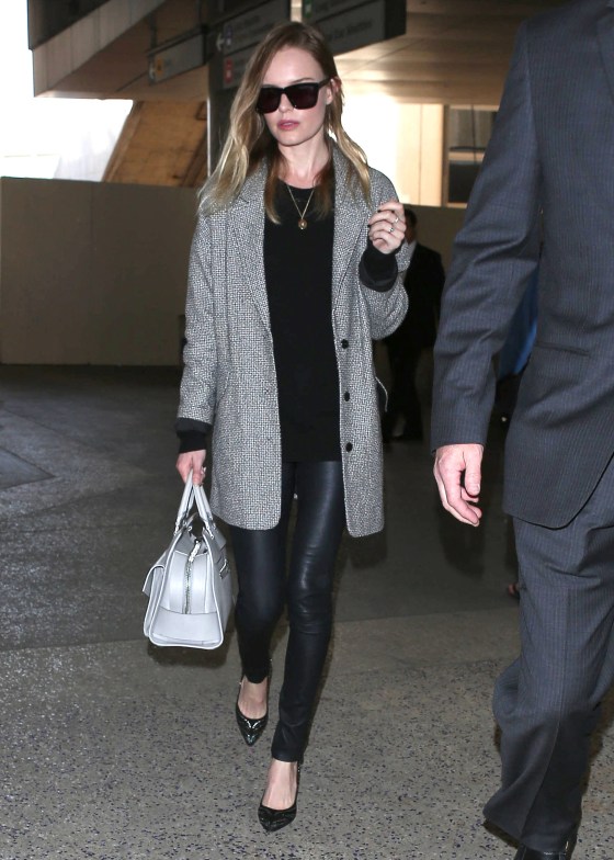 Kate Bosworth Arriving On A Flight At LAX