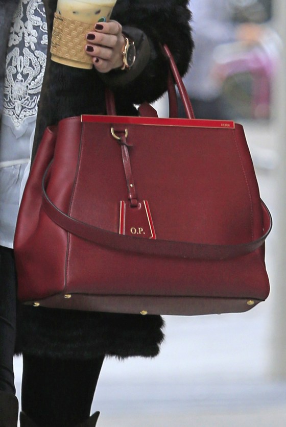 Olivia Palermo goes on an early morning coffee run,  carrying her OP designer bag, in Brooklyn